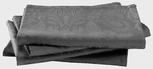 Luxusní ubrousky z damaškového saténu šedé, sada 4ks LOVE STORIES 50x50cm Christian Lacroix (barva šedá)