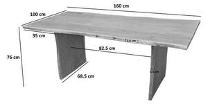WOODLAND Jídelní stůl 160x100 cm, přírodní, akácie