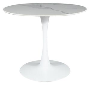 Jídelní stůl ISPIRU bílý mramor/bílá