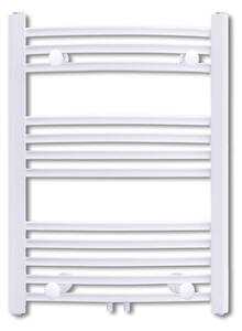 Žebříkový radiátor na ručníky - obloukový - ústřední topení - bílý | 500x764 mm