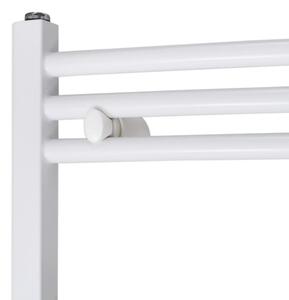 Žebříkový radiátor na ručníky - obloukový - ústřední topení - bílý | 600x1160 mm