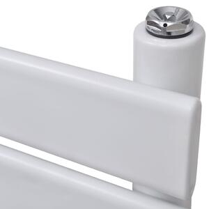 Žebříkový radiátor na ručníky - rovný - ústřední topení - bílý | 600x1200 mm