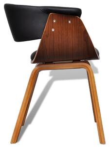 Jídelní židle Rifle s dřevěným rámem | umělá kůže