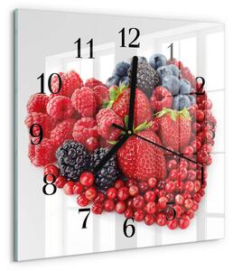 Skleněné hodiny na stěnu Ovoce zskc-30x30-00180355