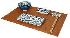12-ti dílný sushi set porcelán/bambus BRANDANI (barva - bílá,modrá,porcelán,bambus)