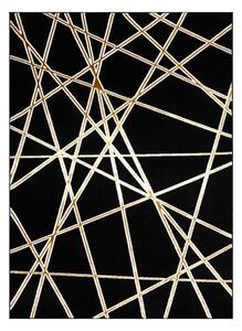 Dywany Łuszczów, Kusový koberec Allure 1964 black/gold, 120x170, černá, kancelář