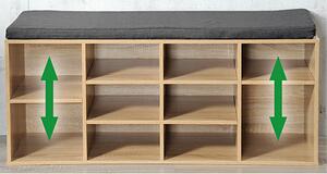 Botník s podsedákem 103,5 x 48 x 29,5 cm, dekor dub KESPER 15920
