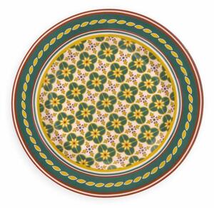 Jídelní porcelánová 18-ti dílná sada talířů LE CEMENTINE INFIORE BRANDANI (barva- porcelán,zelená)