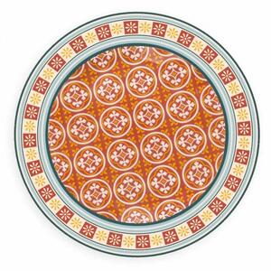 Jídelní porcelánová 18-ti dílná sada talířů LE CEMENTINE ROSONE BRANDANI (barva- porcelán,červená)