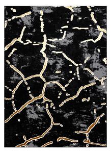 Dywany Łuszczów, Kusový koberec Allure 1967 black/gold, 80x150, černá, kancelář