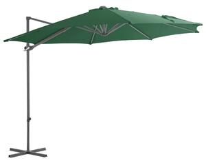 Konzolový slunečník s ocelovou tyčí - zelený | 300 cm