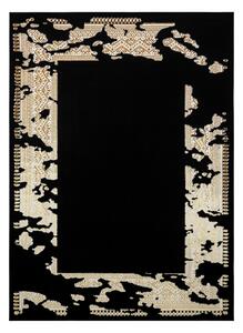 Dywany Łuszczów, Kusový koberec Allure 1965 black/gold, 120x170, černá, kancelář