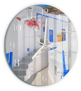 Skleněné hodiny na stěnu Santorini zsob-fi30-00084813