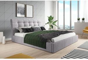 Čalouněná postel ADLO rozměr 90x200 cm Světle šedá
