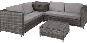 Tectake 404625 zahradní ratanový nábytek siena - šedá/světle šedá