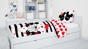 Jerry Fabrics Povlečení Mickey a Minnie "Stripes" JF - 140x200, 70x90, 100% bavlna