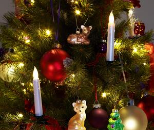 Svíčky s LED na vánoční stromeček, 12 ks