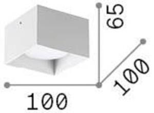 Ideal Lux stropní svítidlo Spike Square, bílé, hliník, 10 x 10 cm
