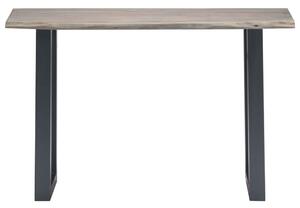 Konzolový stolek šedý 115 x 35 x 76 cm akáciové dřevo a železo