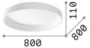Ideal Lux LED stropní svítidlo Ziggy, bílé, Ø 80 cm, kovové