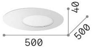 Ideal Lux LED stropní svítidlo Iride, bílé, Ø 50 cm, kovové