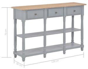 Konzolový stolek - MDF - šedý | 120x30x76 cm
