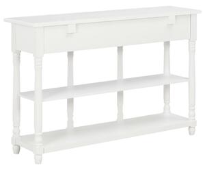 Konzolový stolek - MDF - bílý | 120x30x76 cm