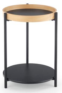 Přístavný stolek RULU dub/černá