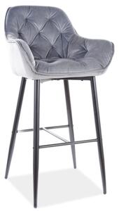 Barová židle CHERRY H-1 | Velvet Barva: Šedá / Bluvel 14