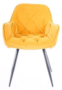 Signal Jídelní židle CHERRY MATT VELVET Barva: Žlutá