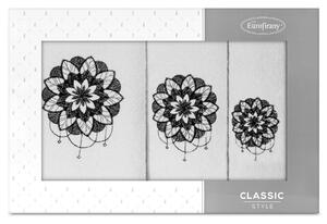 SADA RUČNÍKŮ LOTUS 1 KS 30X50 CM, 1 KS 50X90 CM, 1 KS 70X140 CM BÍLÁ
