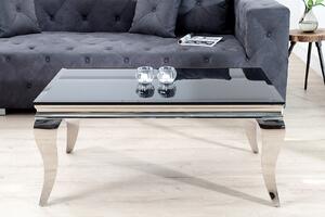 Konferenční stolek MODERN BAROQUE 100 cm – černá, stříbrná