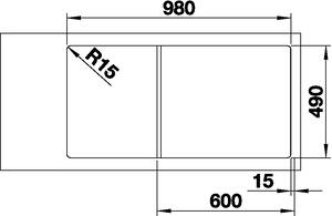 Granitový dřez Blanco AXIA III XL 6 S černá sklo