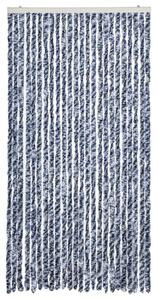 Závěs proti hmyzu modrý a bílý 100 x 230 cm žinylka
