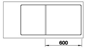 Granitový dřez Blanco AXIA III XL 6 S-F káva sklo