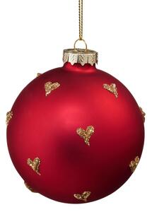 HANG ON Vánoční koule zlatá srdíčka