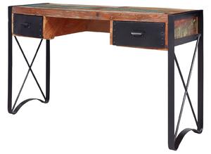 INDUSTRY Psací stůl 135x50 cm, litina a staré dřevo