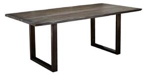 ROUND Jedálenský stôl METALL 200x100cm, indický palisander