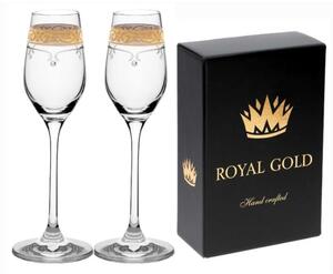 SWAROVSKI ROYAL GOLD SKLENICE NA LIKÉR 95ML SADA 2KS