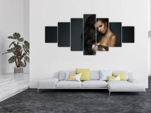 Obraz - Portrét svůdné ženy (210x100 cm)