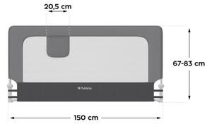 Bezpečnostní zábrana na postel Cover 25 šedá 150 cm