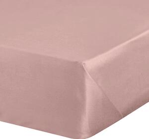 SATÉNOVÉ PROSTĚRADLO DINA 160X200 CM PUDROVĚ RŮŽOVÉ
