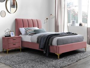 Signal Čalouněná manželská postel Mirage VELVET 90 Barva: Růžová