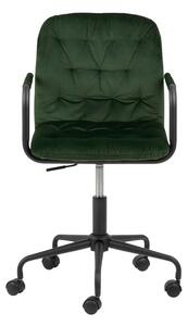 Zelená kancelářská židle se sametovým povrchem Actona Wendy