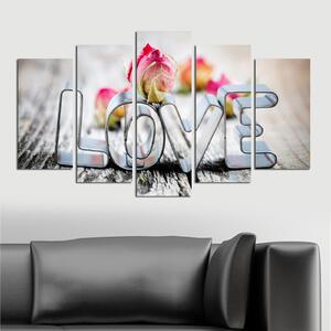 ASIR Sada obrazů LOVE 110 cm MDF