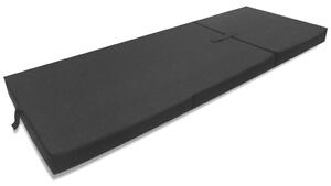 Trojdílná skládací pěnová matrace - černá | 190x70x9 cm