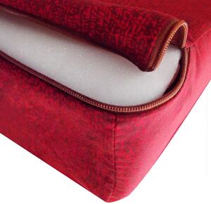 Trojdílná skládací pěnová matrace - červená | 190x70x9 cm