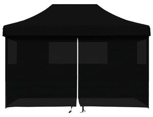 Skládací party stan pop-up se 4 bočními stěnami černý