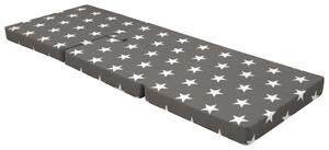 Trojdílná skládací pěnová matrace - šedá | 190x70x9 cm
