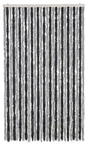 Závěs proti hmyzu šedý a černý 118 x 220 cm žinylka